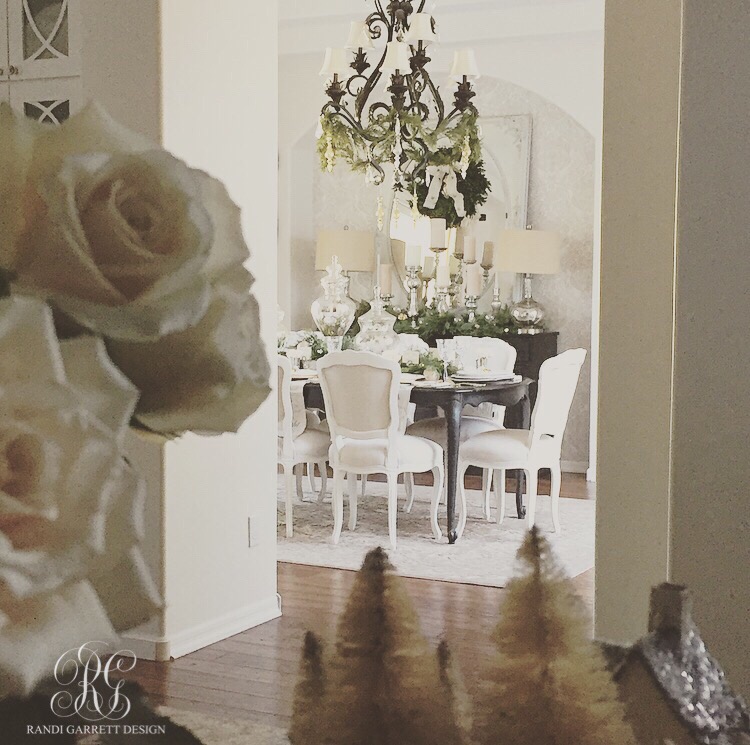 White Christmas dining room