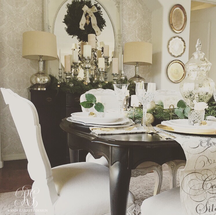 Randi Garrett Design elegant Christmas dining room