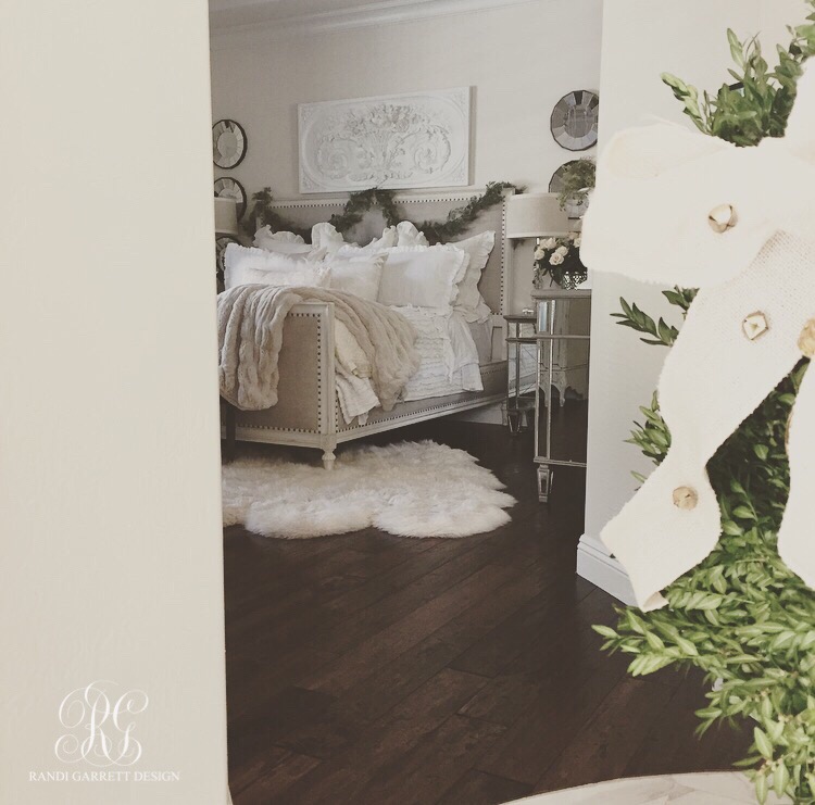 Elegant Christmas master bedroom by Randi Garrett Design