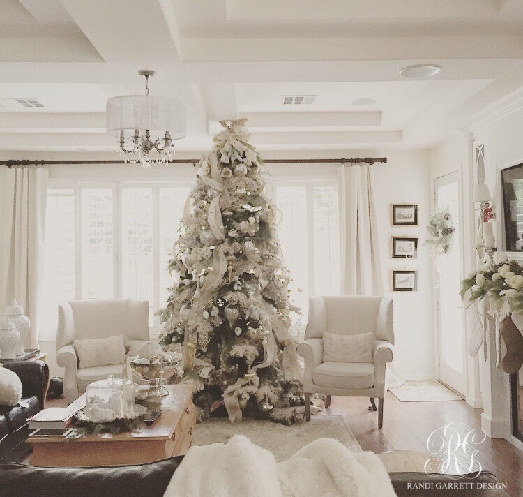 Elegant White Christmas tree by Randi Garrett Design