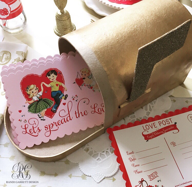 Randi Garrett Design Kids Valentine's Day Table featuring Loralee Lewis