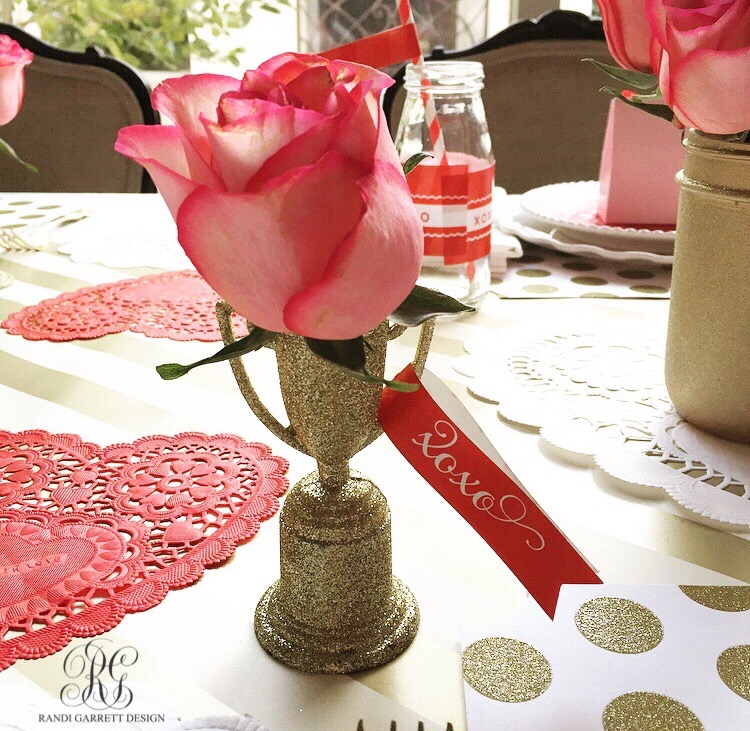 Trophy cup vase for Randi Garrett Design Kids Valentine's Day Table featuring Loralee Lewis