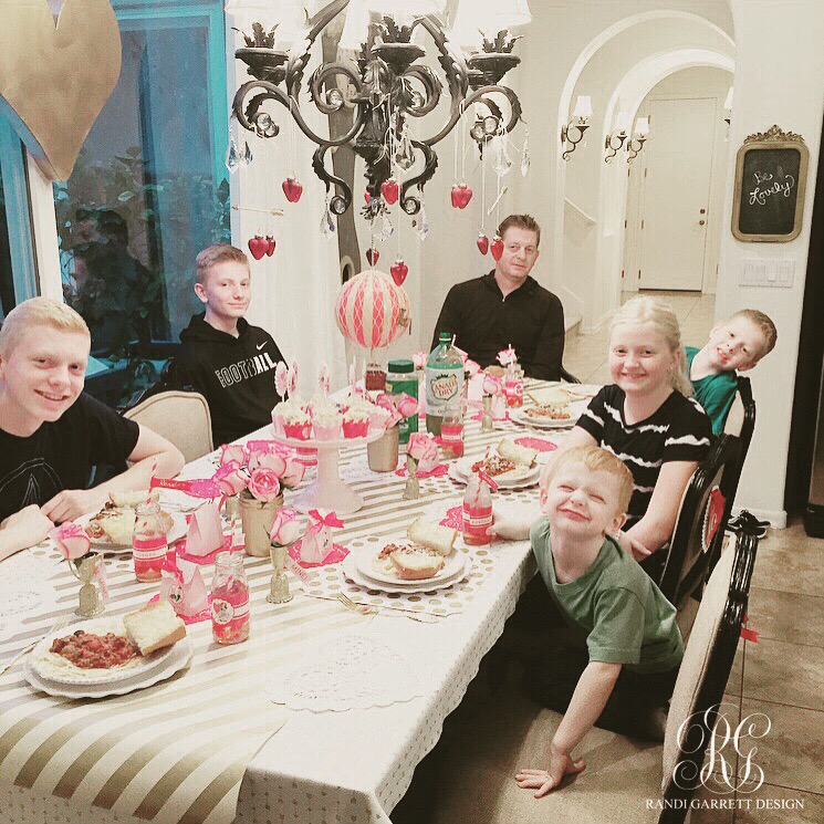 The Family at Randi Garrett Design's Valentine's Day dinner