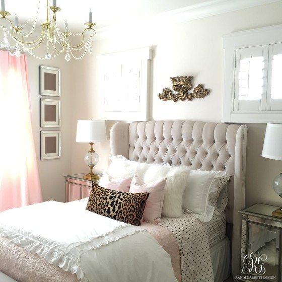 Pink and Gold Girl's Bedroom Makeover - Randi Garrett Design