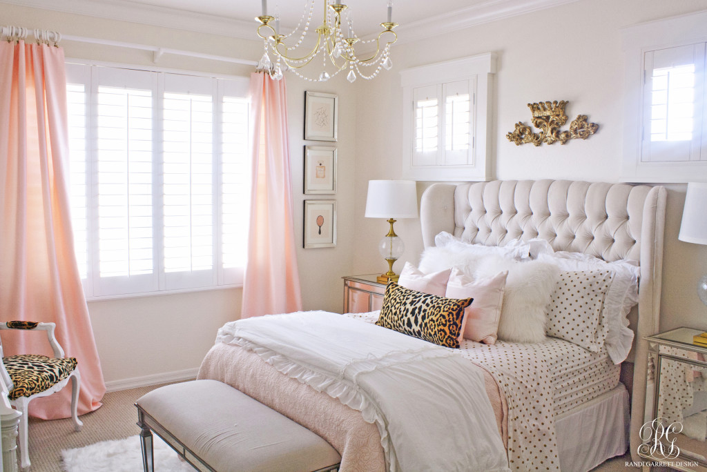 Pink and Gold Girls Bedroom - Honeybear Lane