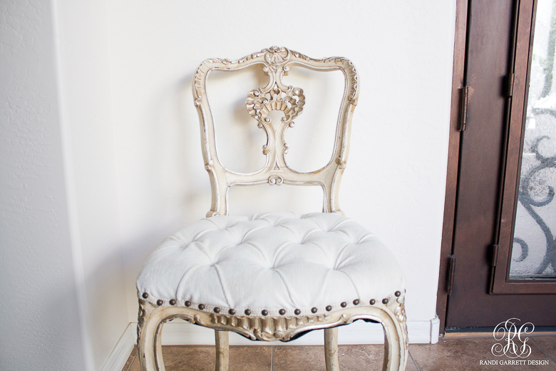 Tufted French chair by Randi Garrett Design