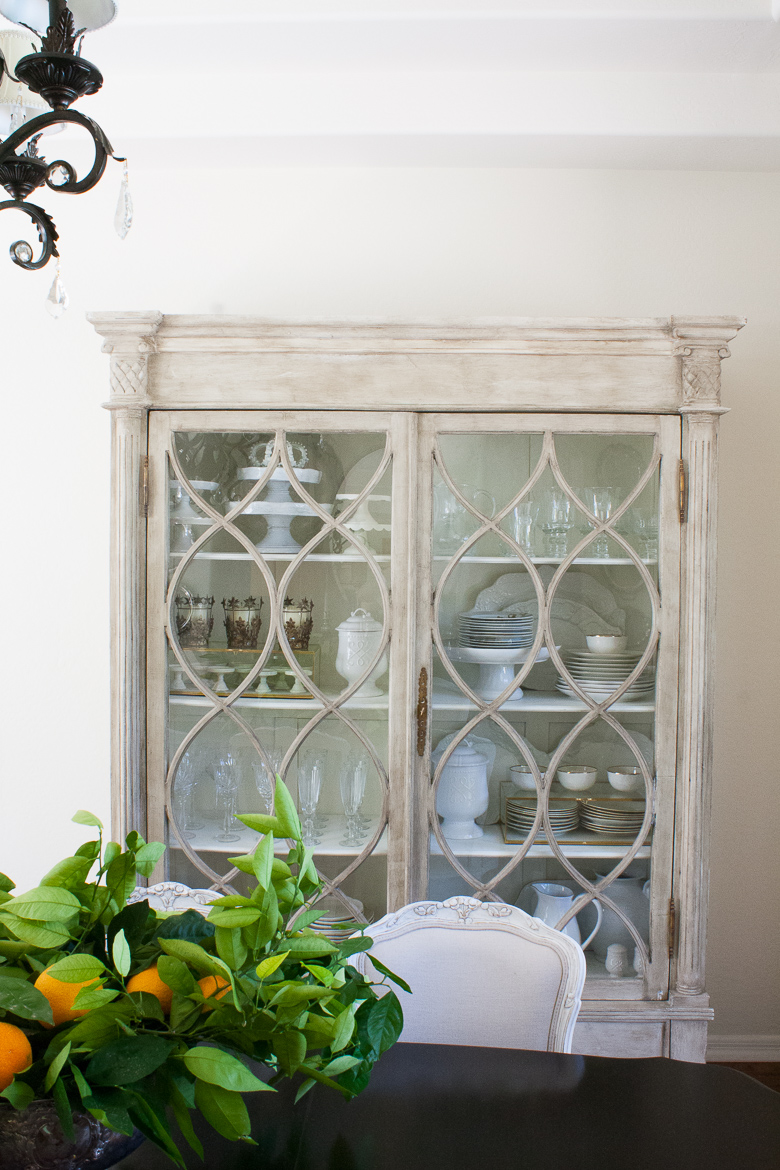 Gracie Cabinet by Gabby. How to style a china cabinet.