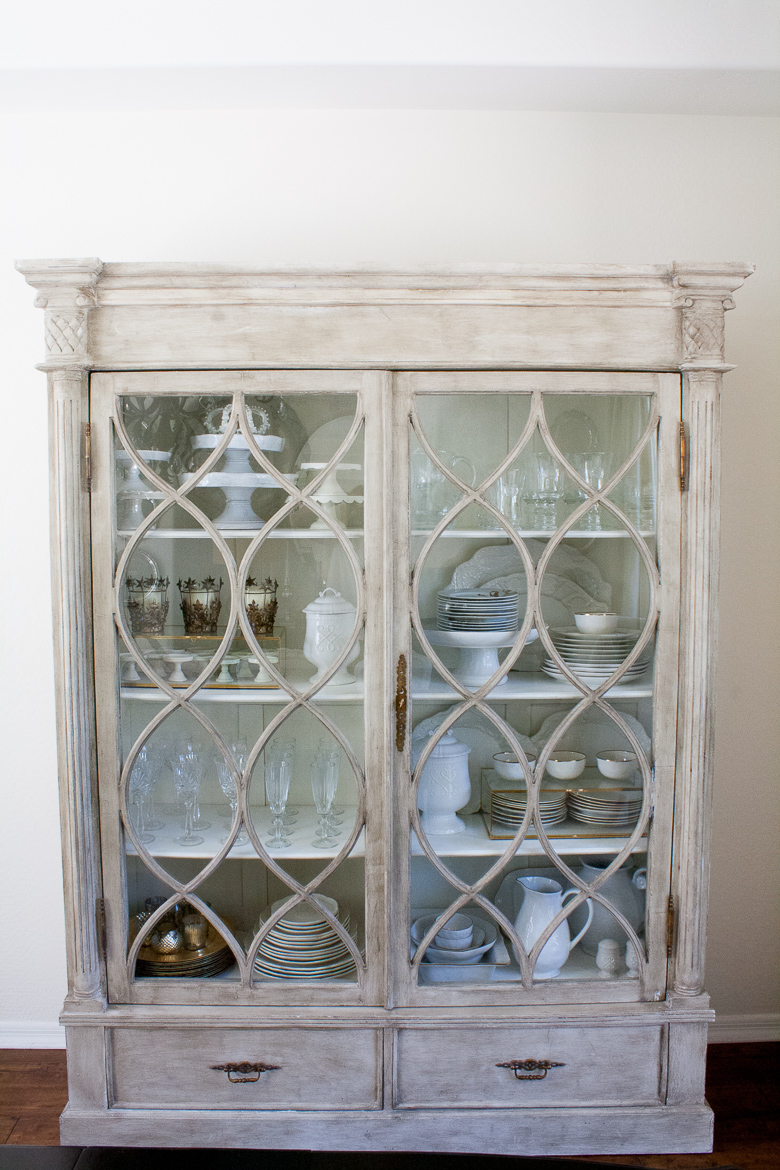 How to style a china cabinet by Randi Garrett Design