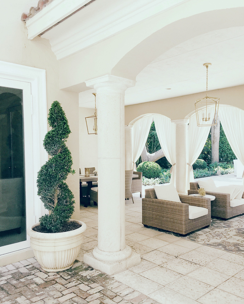 Elegant covered patio