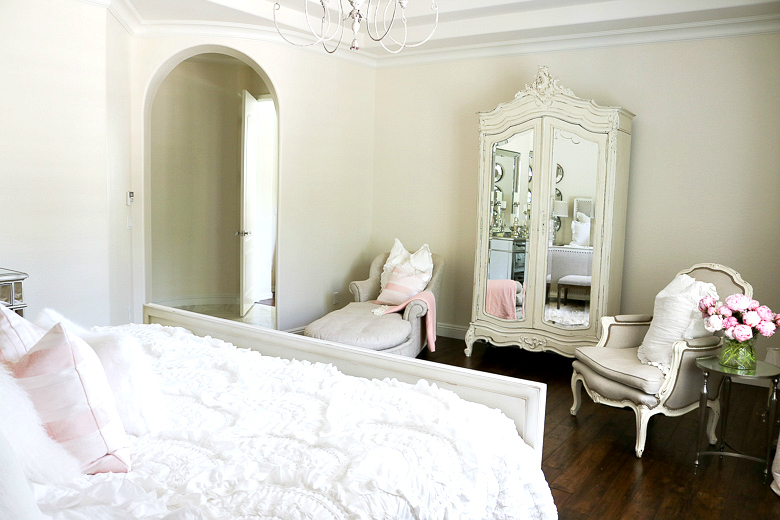 Romantic Master Bedroom with pops of pink