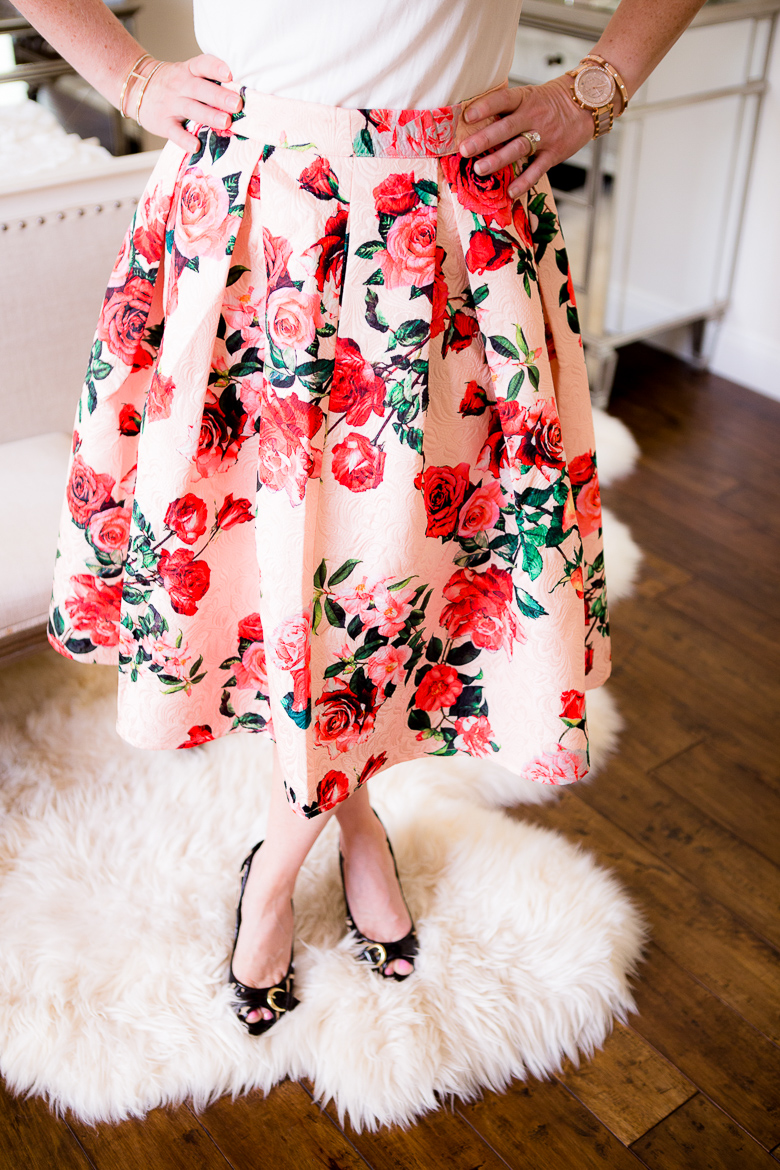 Fashion Friday Rachel Parcell Floral summer skirt