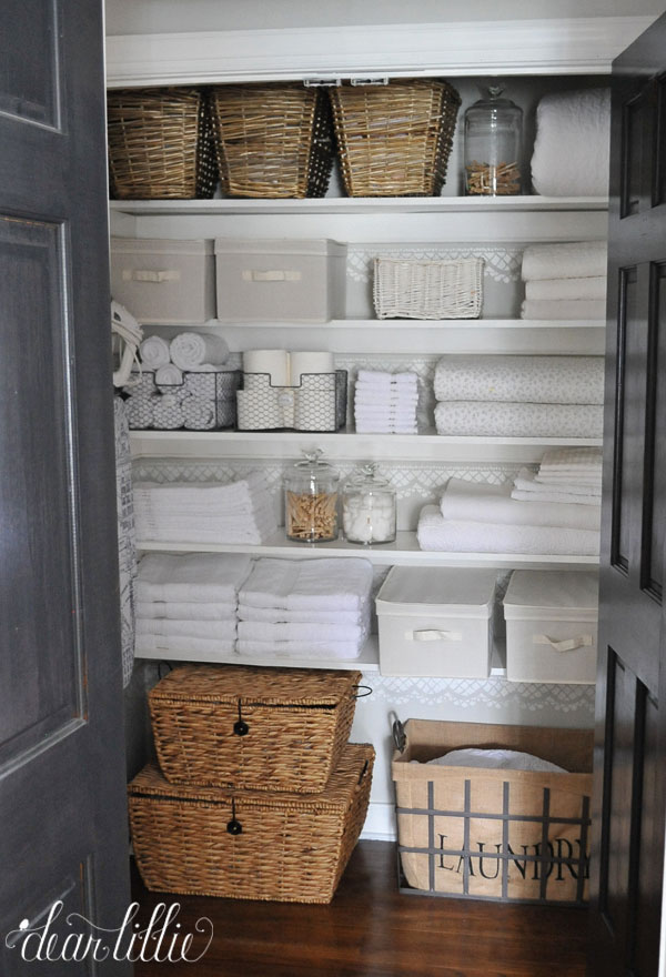 Organized linen closet dear lillie