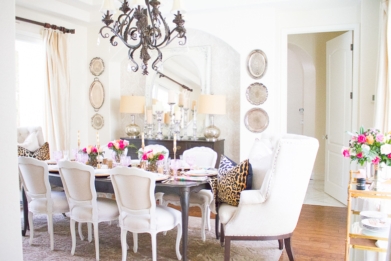 Elegant dining room. Tips for setting the ultimate dinner party table by Randi Garrett Design