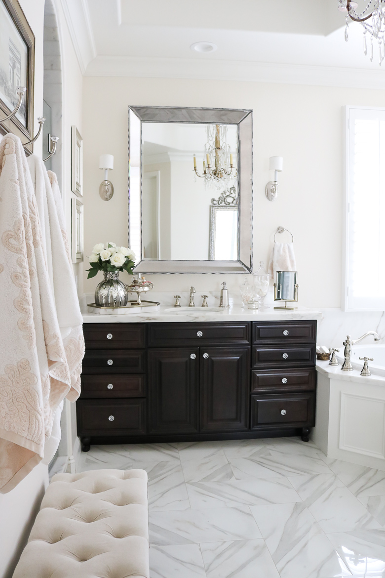 elegant master bathroom  remodel tour