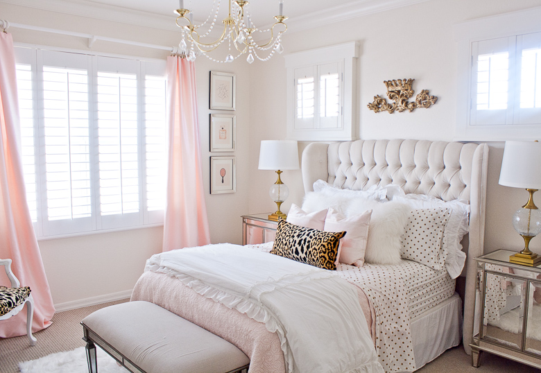 Pink and Gold  Tween Bedroom  Randi Garrett Design 