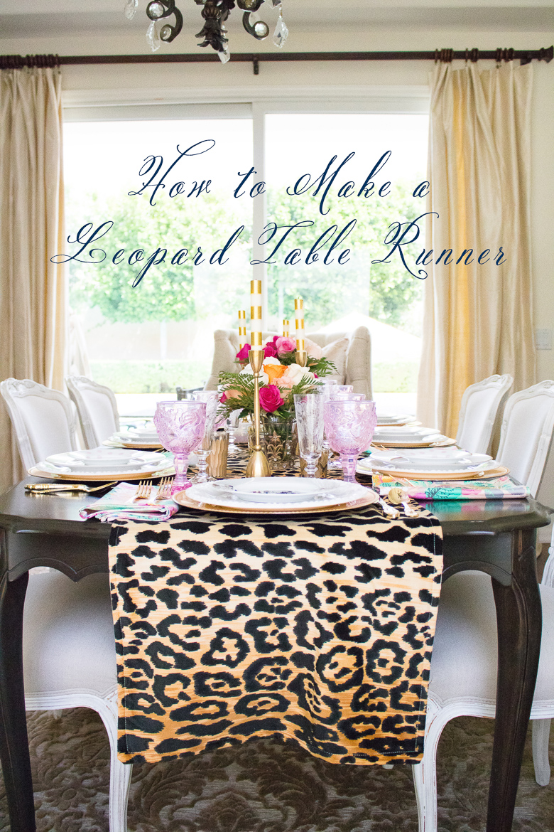 how to make a leopard table runner