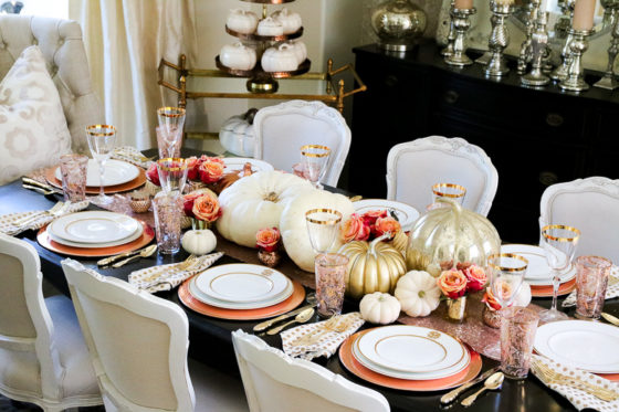 How to Set an Elegant Rose Gold Fall Table