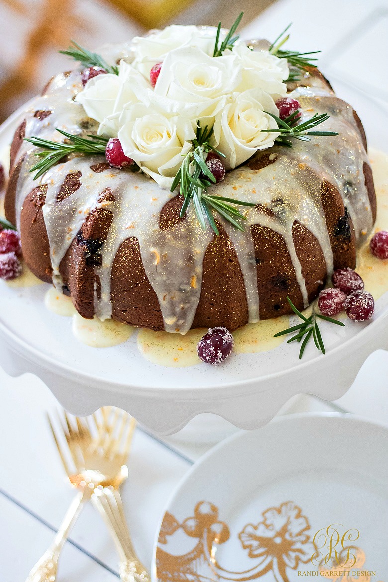 Cranberry Orange Christmas Pound Cake