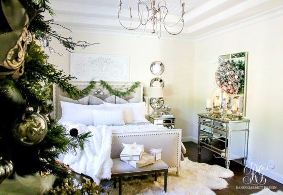 Deck the Halls Christmas Home Tour - Romantic Christmas Bedroom