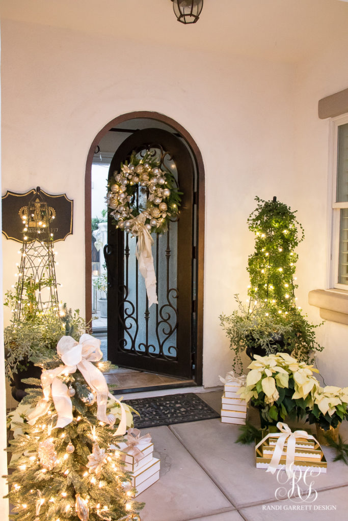 Silver and Gold Christmas Front Porch - Randi Garrett Design