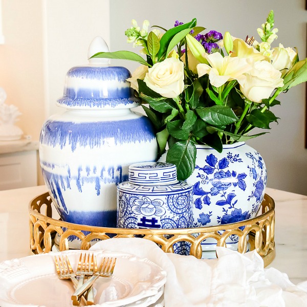 How to Decorate with Blue and White Porcelain Ginger Jars