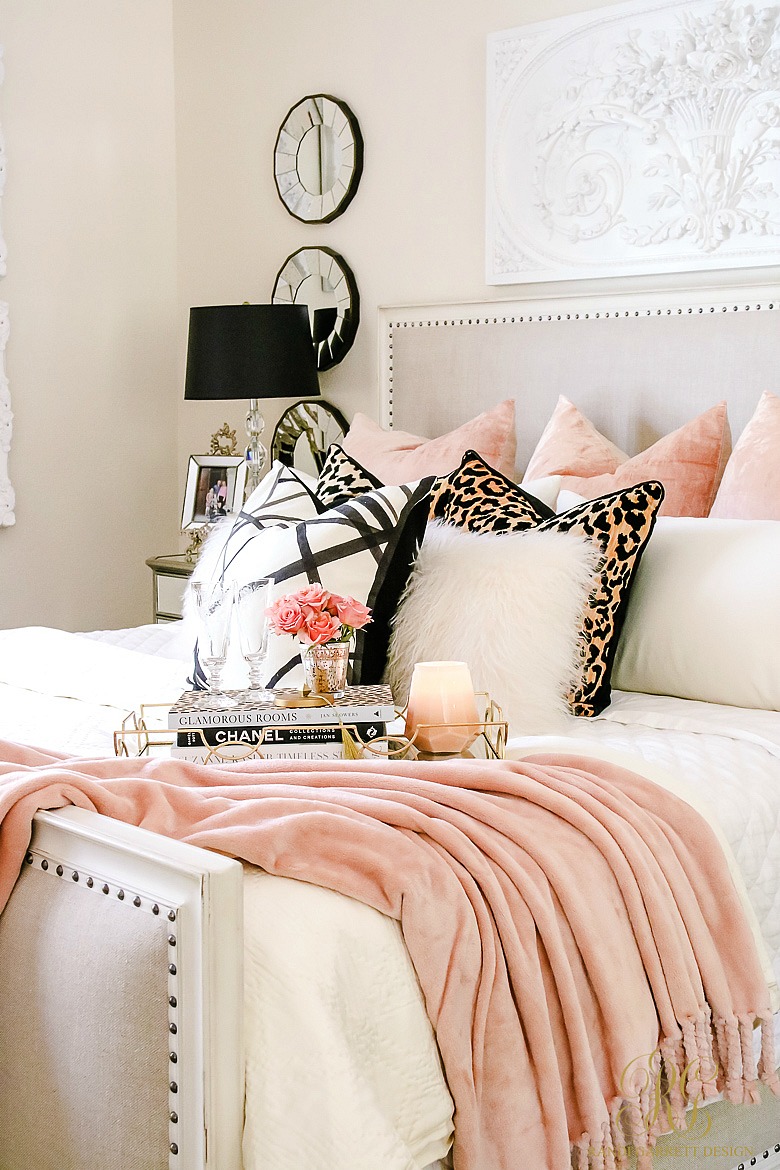 pink glam bedroom - master bedroom decor ideas