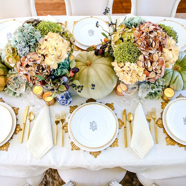 Elegant Heirloom Thanksgiving Table Scape - Randi Garrett Design