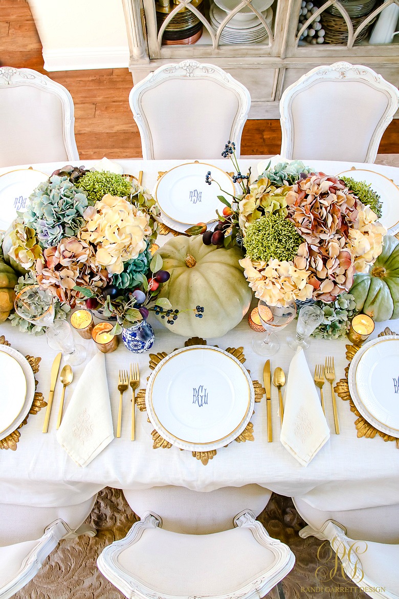 Elegant Heirloom Thanksgiving Table Scape