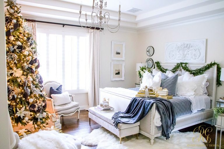 Simply Christmas Home Tour Winter Wonderland Bedroom Randi Garrett