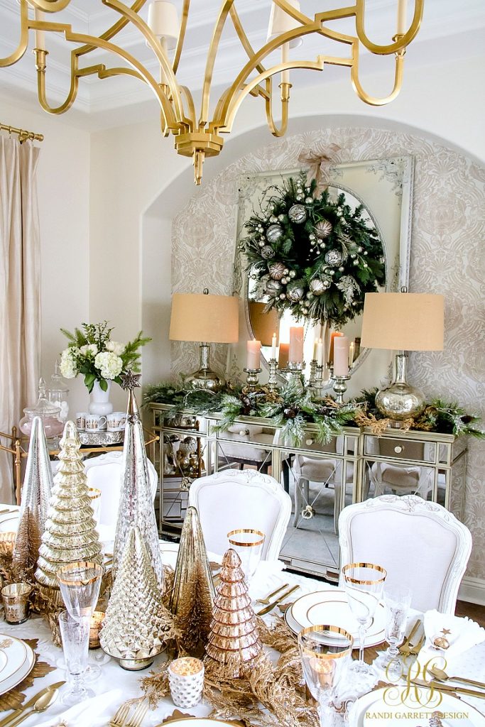 Elegant Gold Christmas Table Scape - Randi Garrett Design