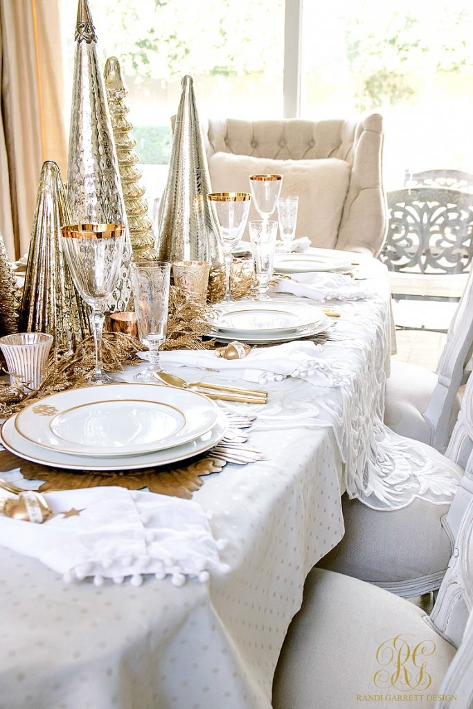 Elegant Gold Christmas Table Scape - Randi Garrett Design