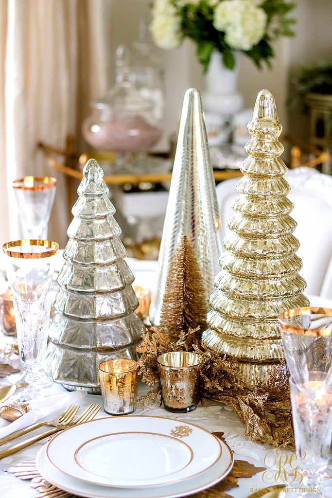 Elegant Gold Christmas Table Scape - Randi Garrett Design
