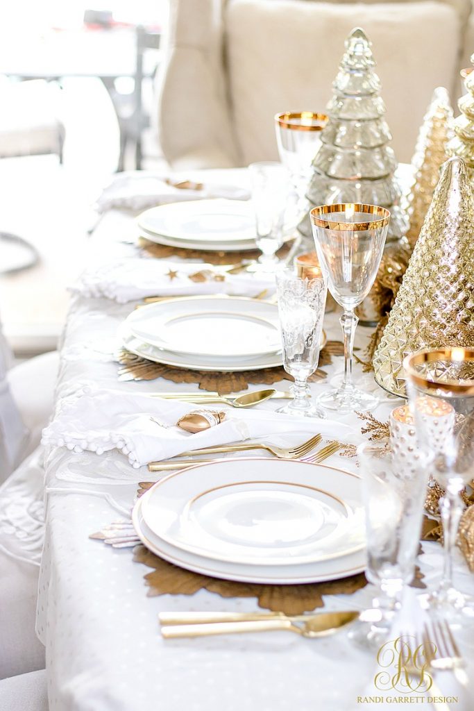 Elegant Gold Christmas Table Scape - Randi Garrett Design