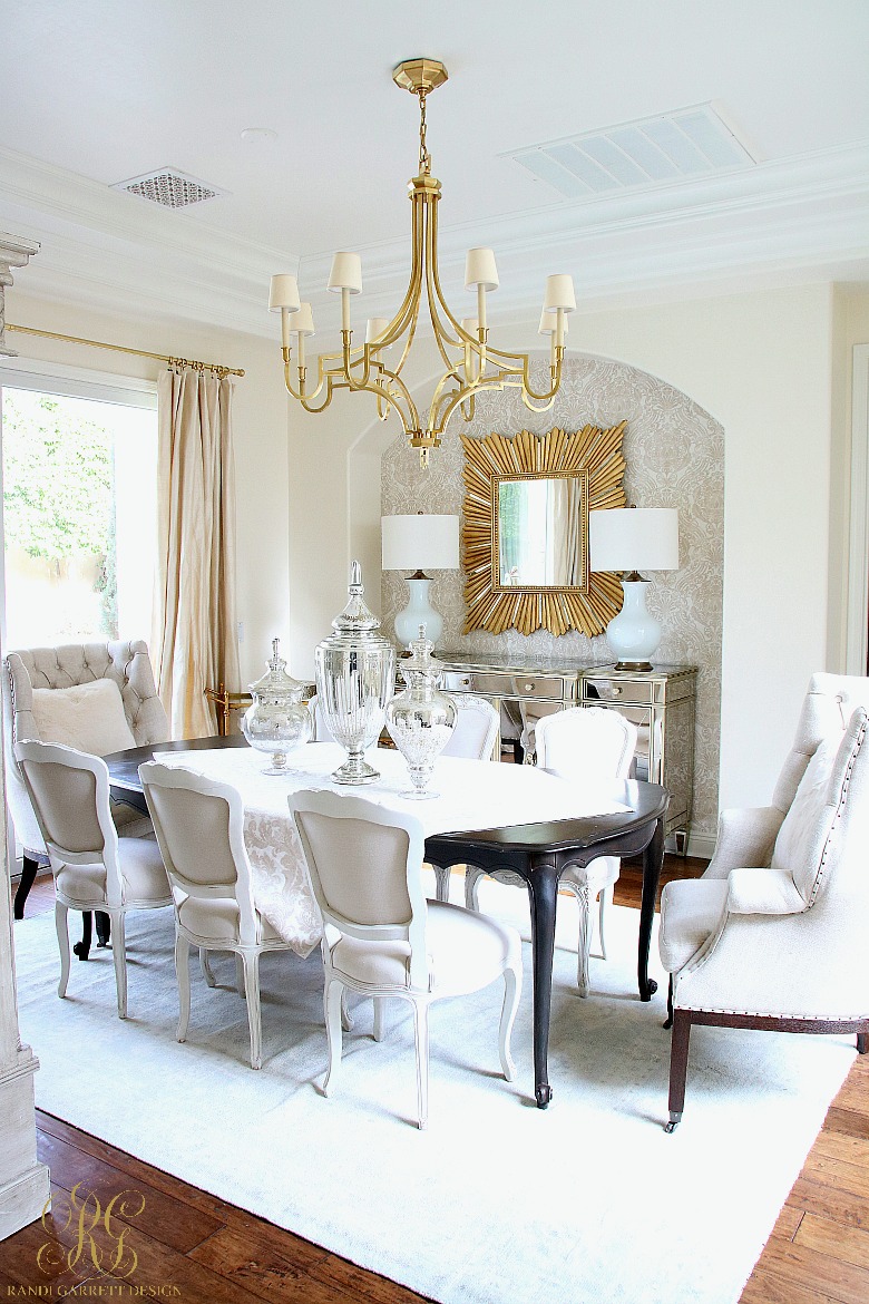 Glam Transitional Dining Room Reveal Randi Garrett Design