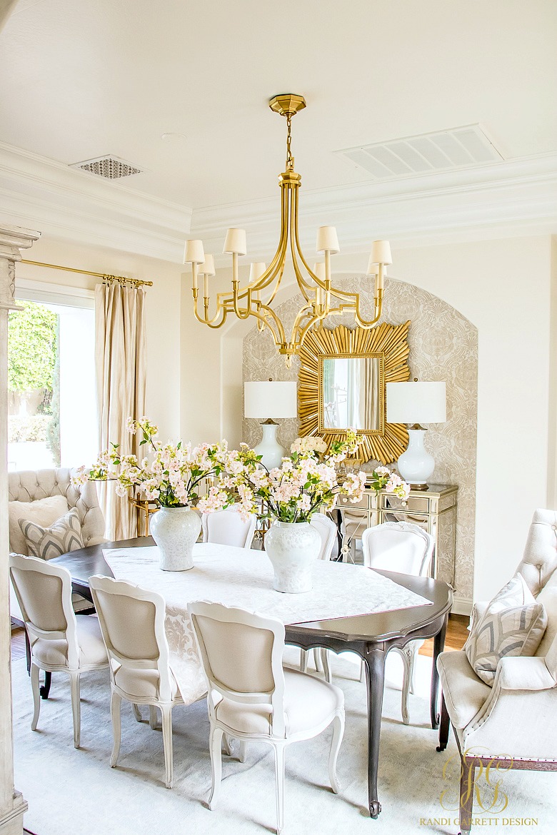 Glam Transitional Dining Room Reveal Randi Garrett Design