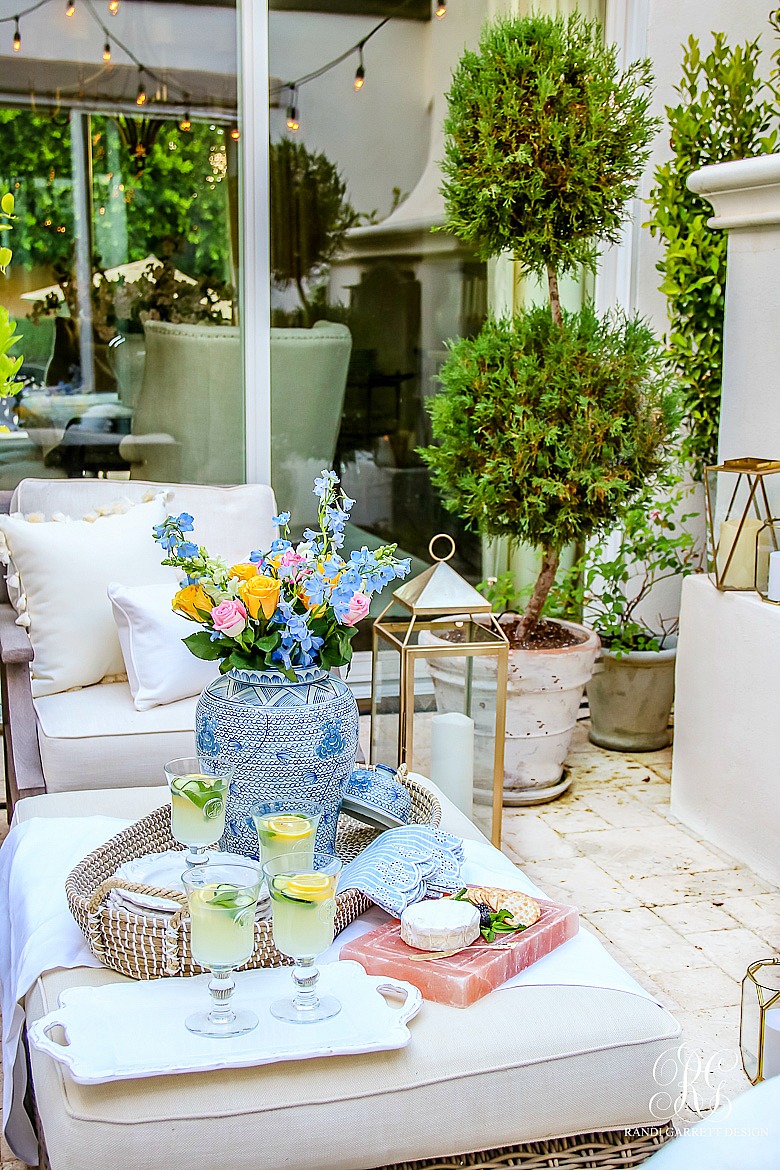 outdoor summer entertaining tips - patio styled for summer entertaining