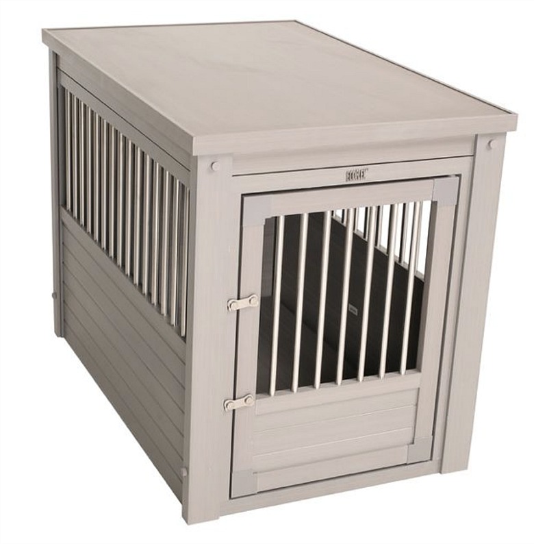 designer puppy crate - gray
