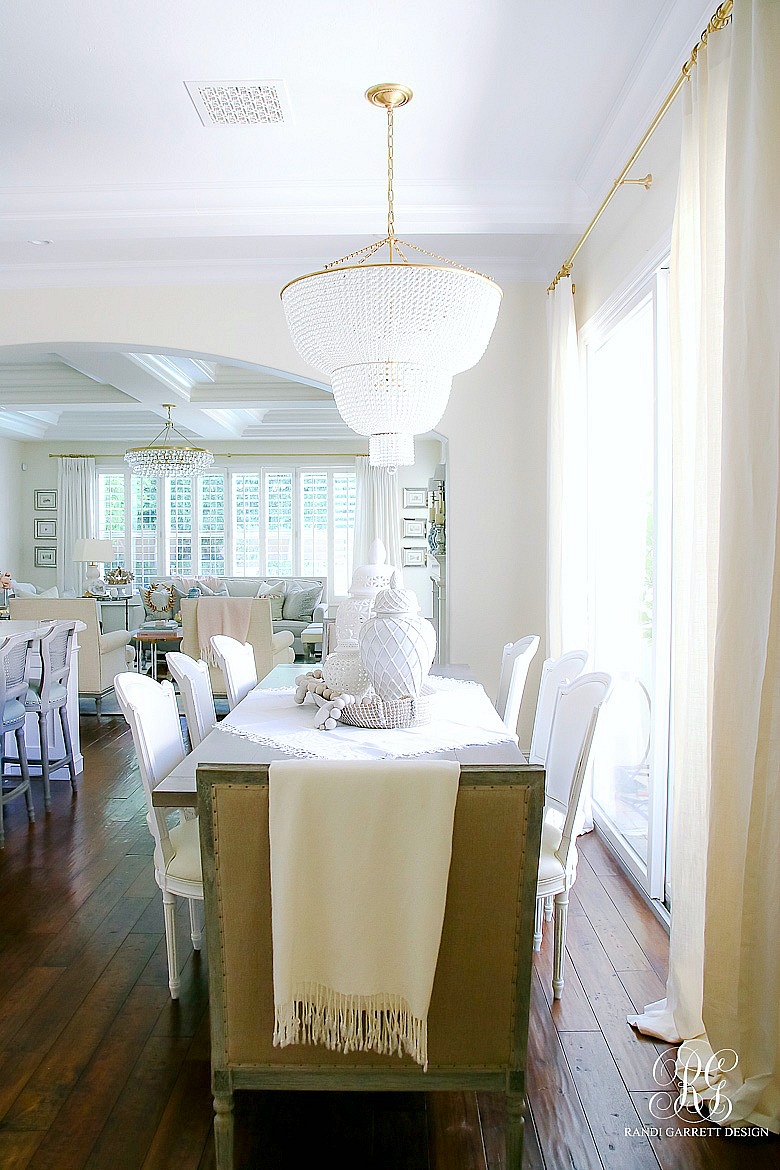 elegant kitchen table styled for summer