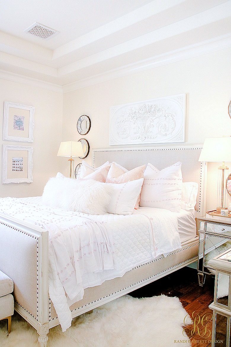 pink and white pom pom bedding - beautiful master bedroom ideas