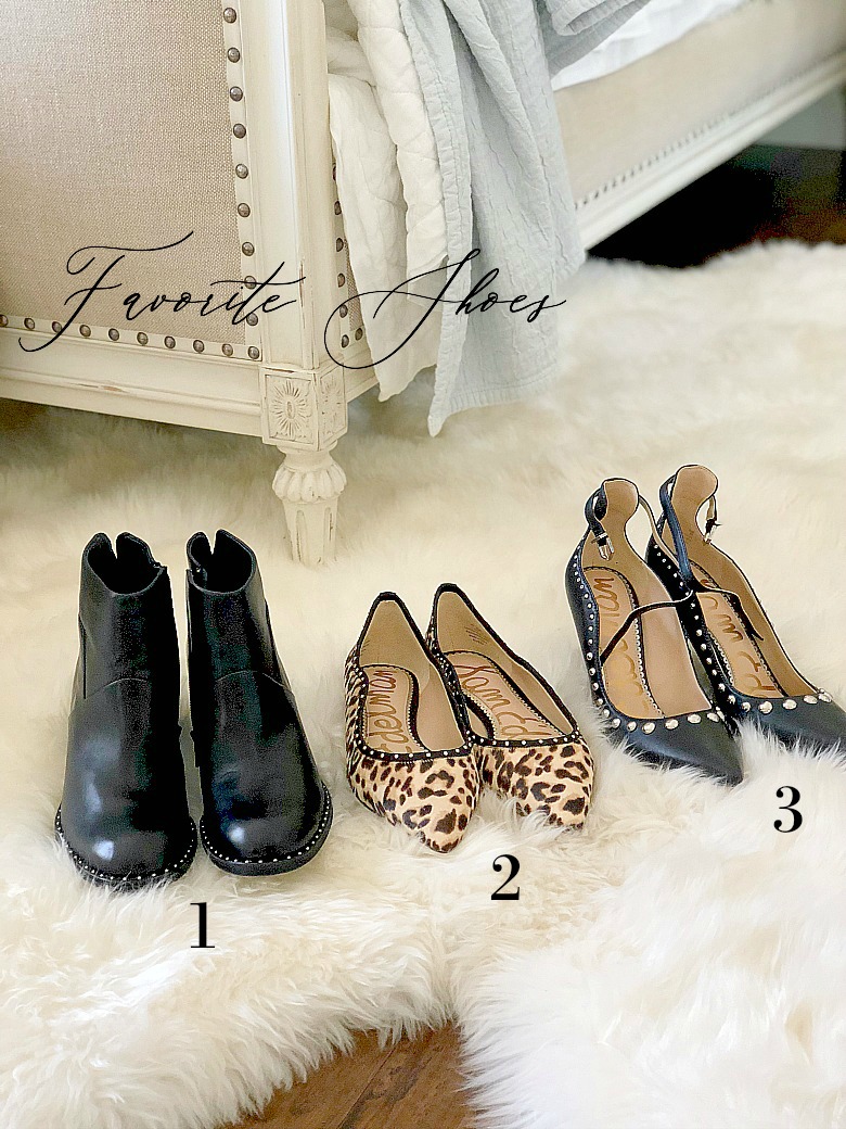 Studded shoes - black studded booties - leopard studded flats - black studded heels