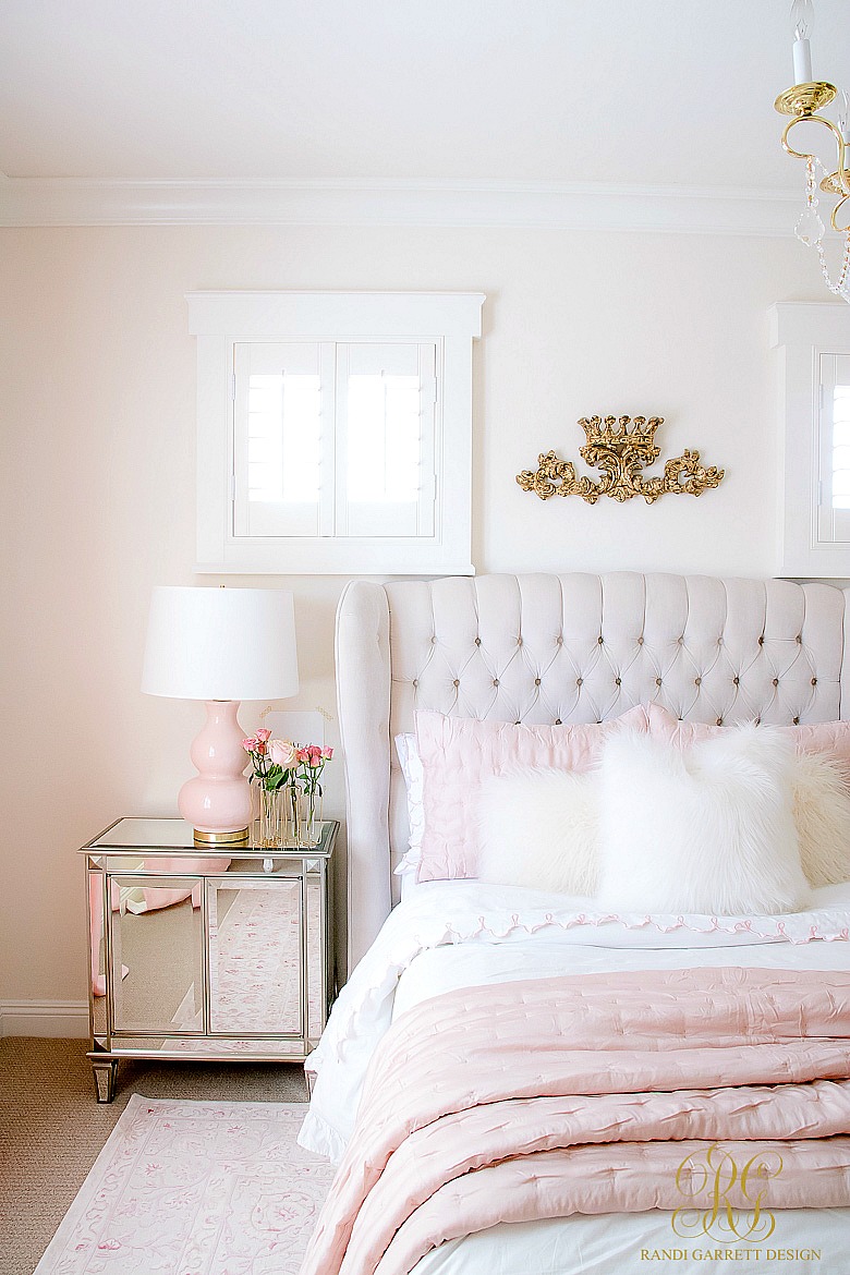 pink glam bedroom 