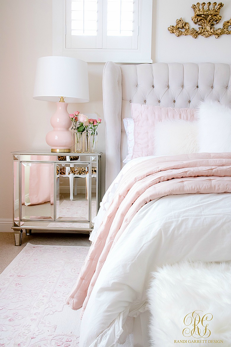 pink glam bedroom