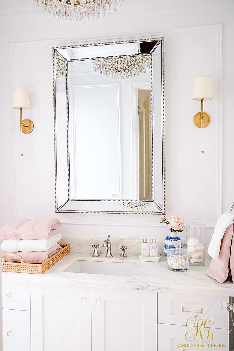 3 Simple Ways to Add Pink to your Home - glam bathroom