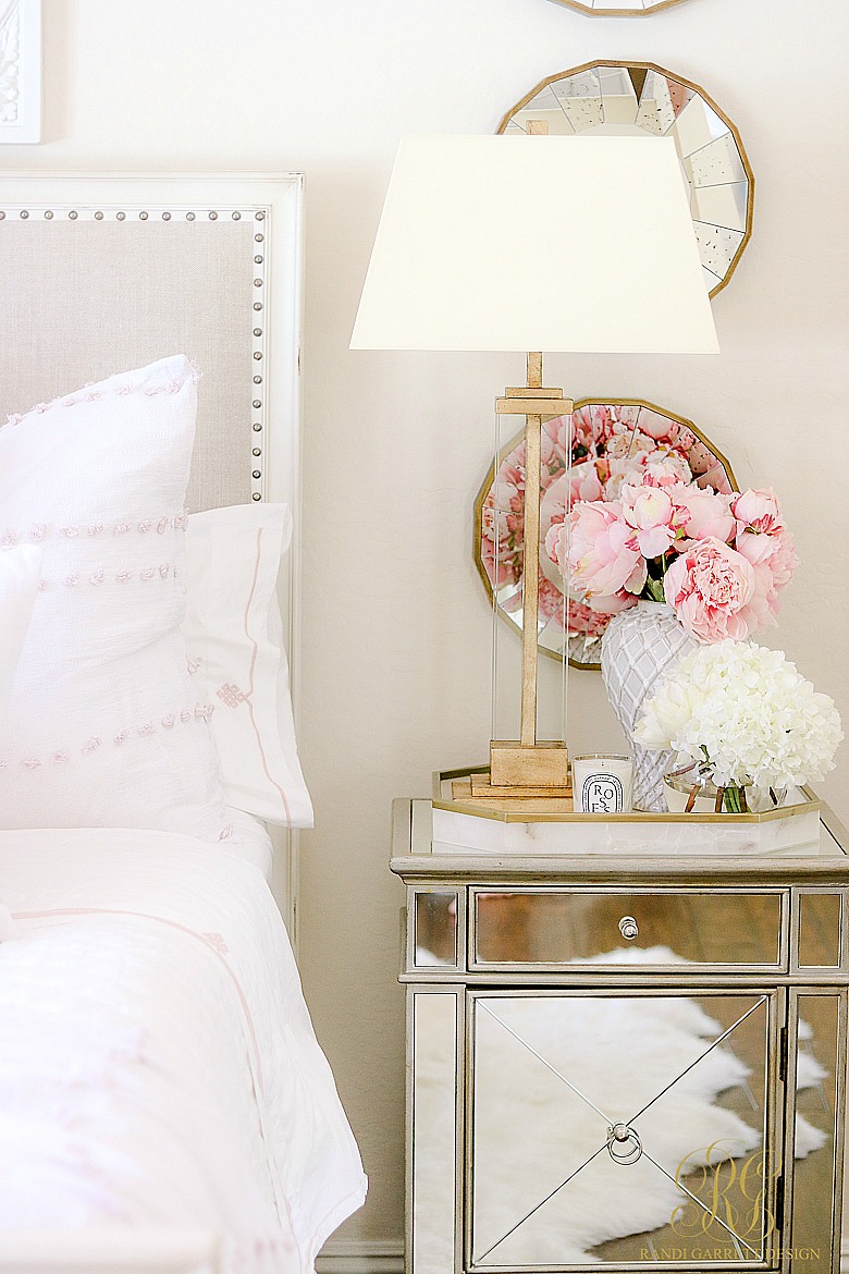 mirrored nightstand - how to style your nightstand