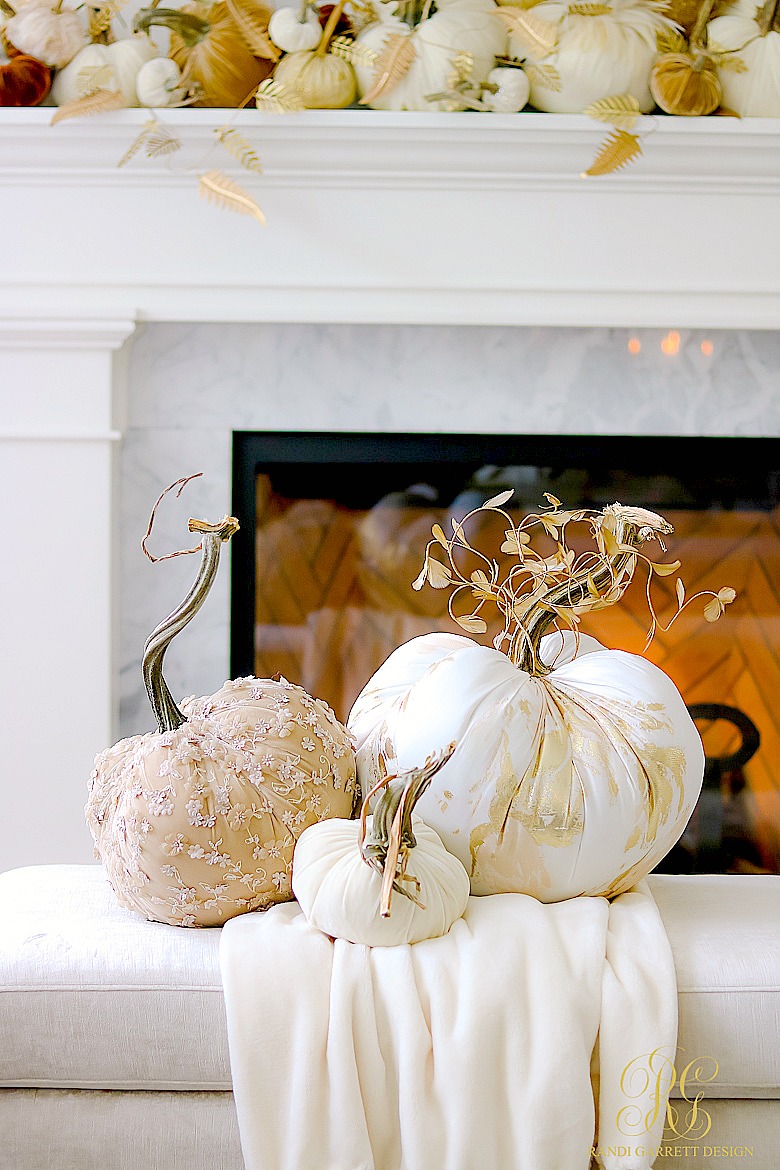 custom velvet pumpkins - lace pumpkin
