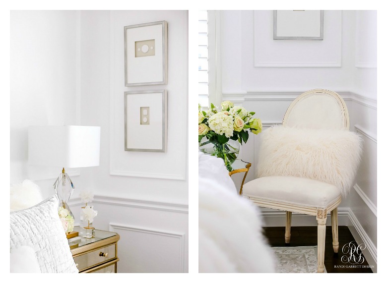 Glam guest bedroom details