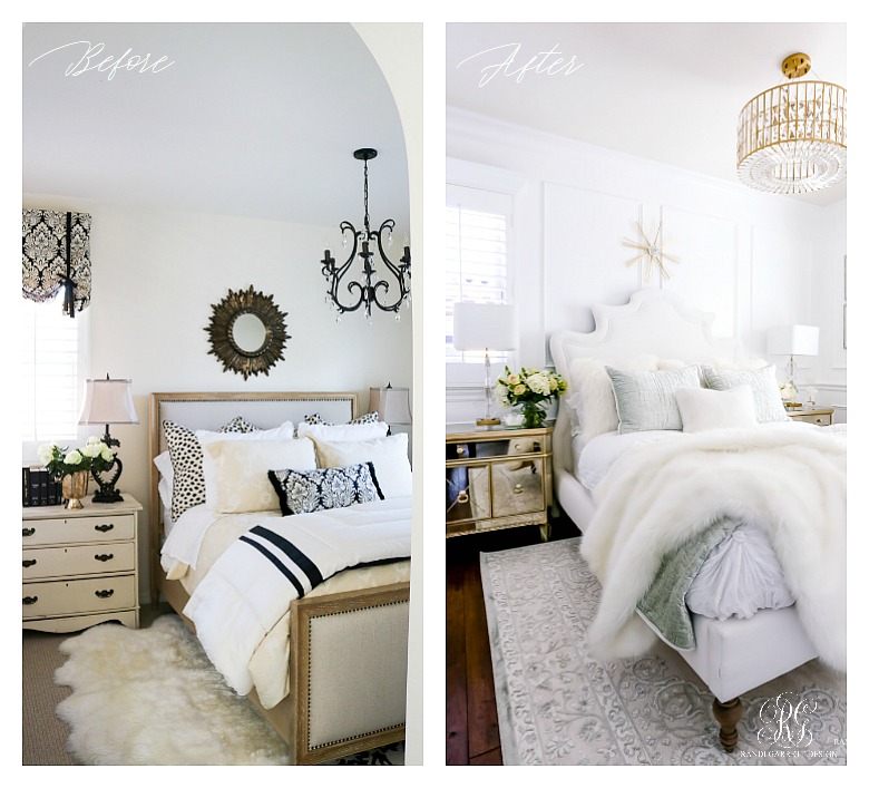 glam guest bedroom before and after