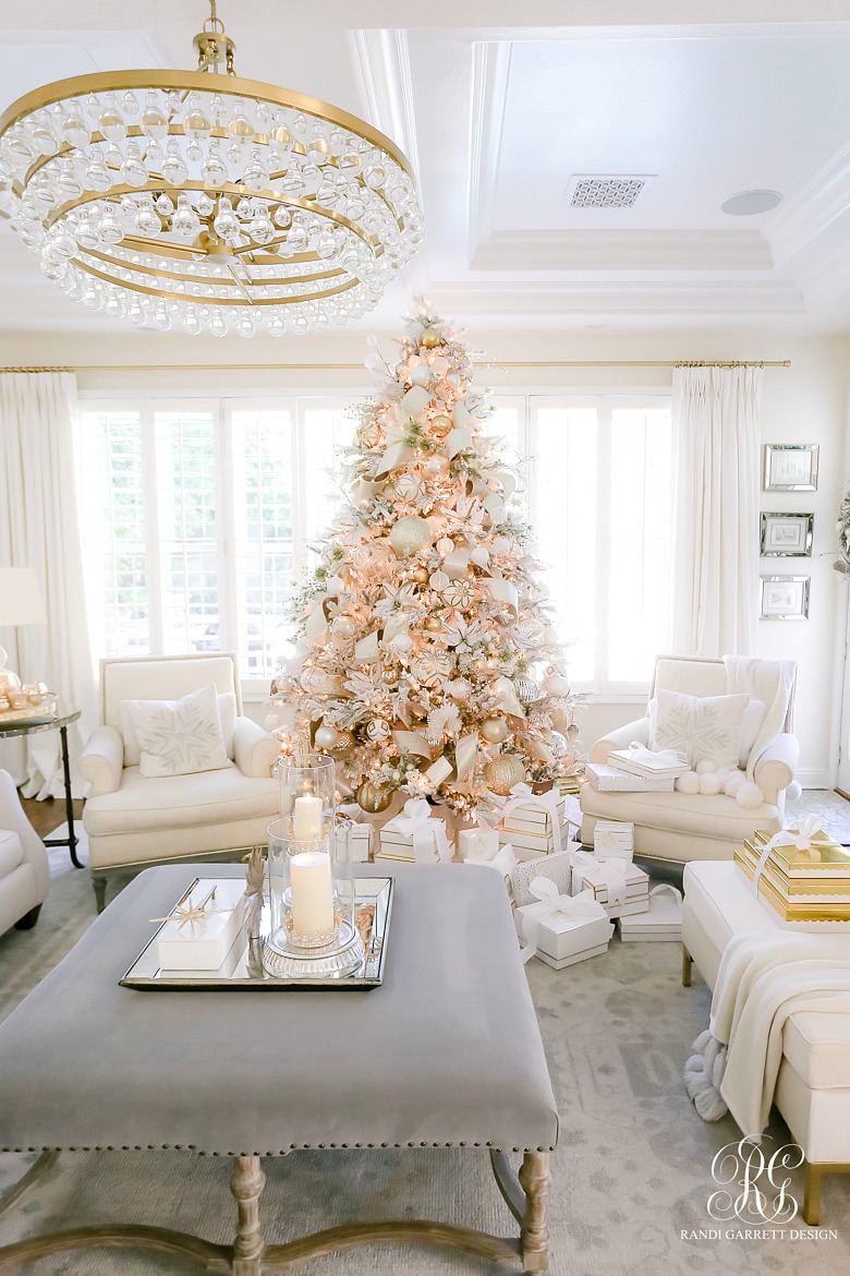 White flocked christmas tree - elegant white christmas tree