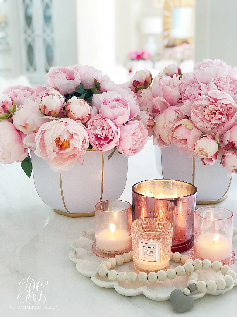 pink peonies - glam decor