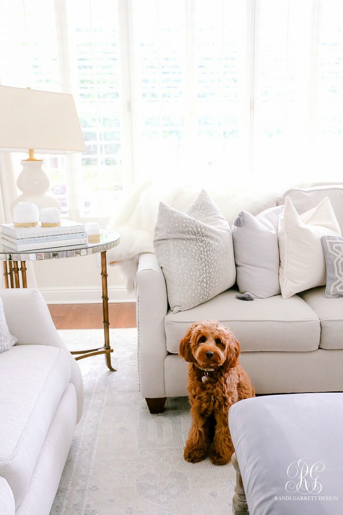 How to Decorate using White with Kids and Pets - Randi Garrett Design